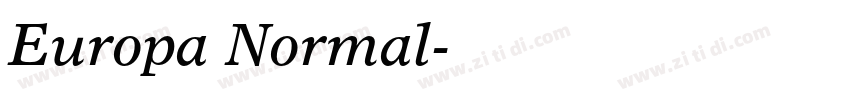 Europa Normal字体转换